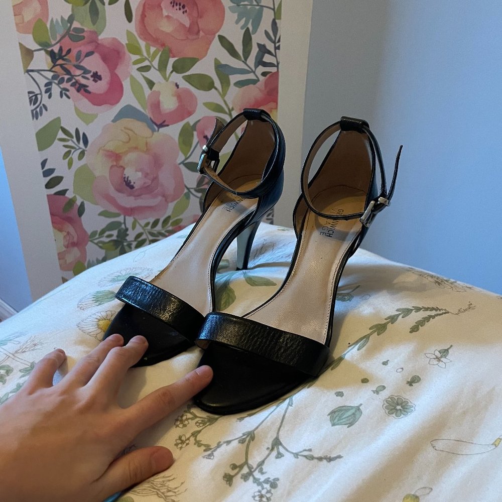 Size 8 strappy leather heels!